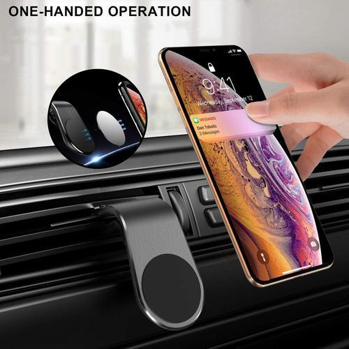 INECK® Support magnétique pour téléphone portable de voiture avec aimant  pour grille d'aération universel pour iPhone 13 12 11 Pro XR 8 7, Samsung  S9, Xiaomi Redmi Note 10