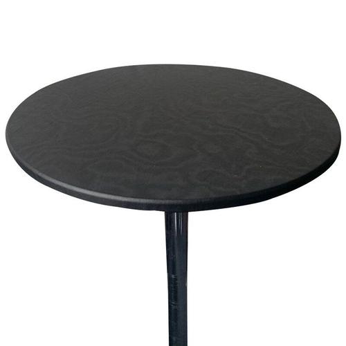 La Couleur Noire Nappe Ronde Imperméable En Polyester, 120cm, Housse De Table Adaptée À La Restauration, Avec Bords Élastiques