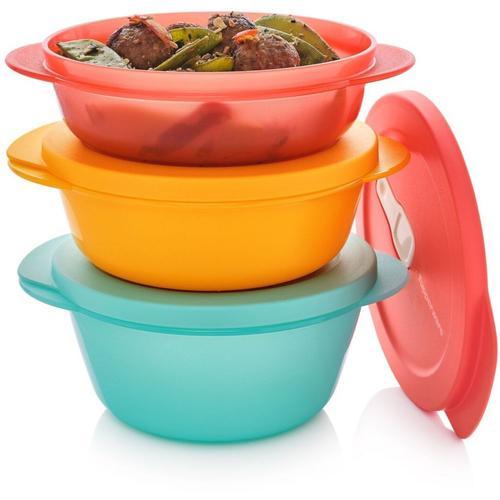 Boîte Alimentaire Tupperware Crystalwave Ronds 0.4l 0.6l 0.8l