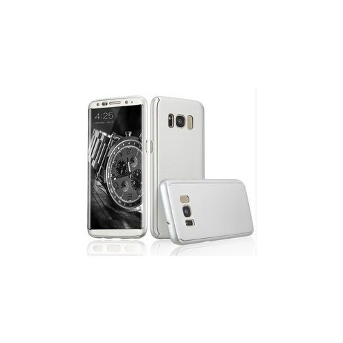 Coque Pour Samsung Galaxy S8 - Coque Argent Housse Etui 360 Full Hybride Protection Rigide Plastique Dur Anti Choc Ultra Slim Intégrale Résistant Phonillico®