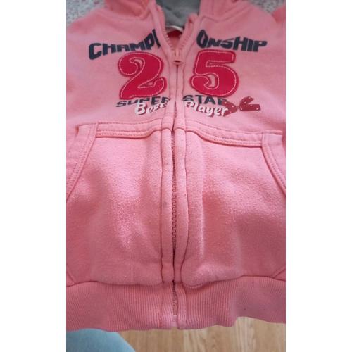 Veste Sport Fille  3ans Kids Kanai Rose Clair Tres Bon Etat 