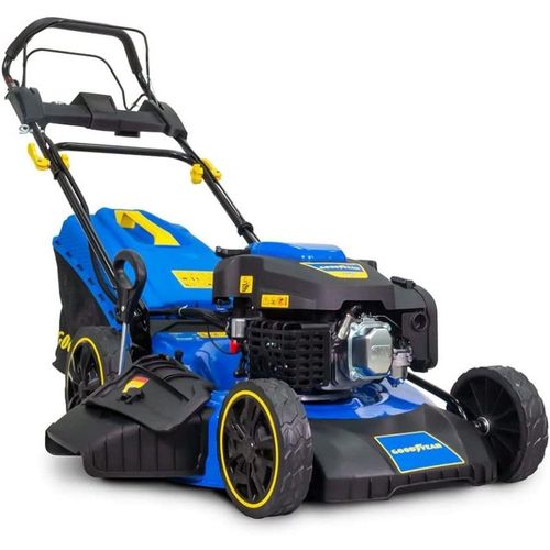 Tondeuse thermique Autotract?e 224 cm? D?marrage ?lectrique 7.5 CV Moteur 4T OHV GOODYEAR 4en1 Surfaces 2000m?