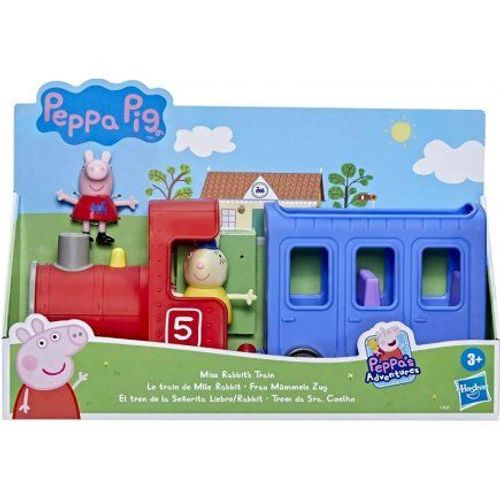 Coffret Peppa Pig : Train Avec Wagon 28 Cm + 2 Figurines Mme Rabbit Et Peppa Le Cochon + 1carte Tigre - Nouveaut?