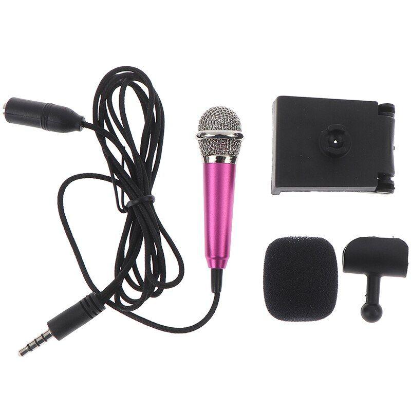 Mini Microphone de Studio stéréo Portable, 3.5mm, KTV, karaoké, pour téléphone  Portable, PC de bureau, micro de petite taille