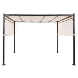 Tonnelle De Jardin Rectangle Beige 310 X 310 Cm À Led Parga