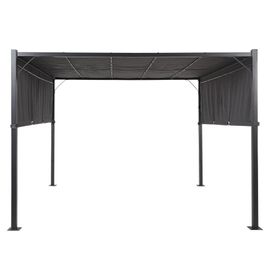 Tonnelle De Jardin Rectangle Gris Foncé 310 X 310 Cm À Led Parga