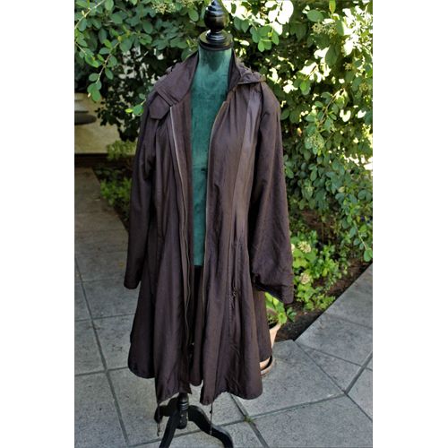 Beau Manteau Marron Multiples Avec Capuche,Ceinture