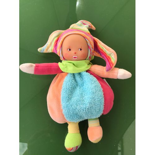 Doudou Lutin Clown Arlequin Fille Multicolore Corolle 30 Cm