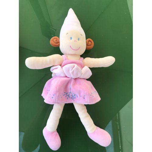 Peluche Doudou Poupée Princesse Fée Rose Avda Europa 45 Cm