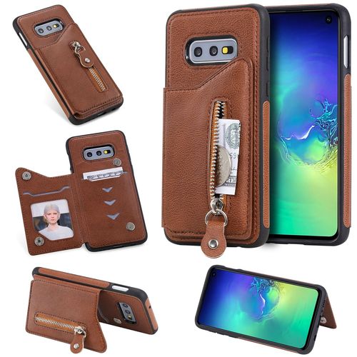 Coque Samsung Galaxy S10e,Etui Pour Samsung Galaxy S10e,Coque En Cuir Pour Samsung Galaxy S10e,Convient A Etui La Samsung Galaxy S10e,Marron