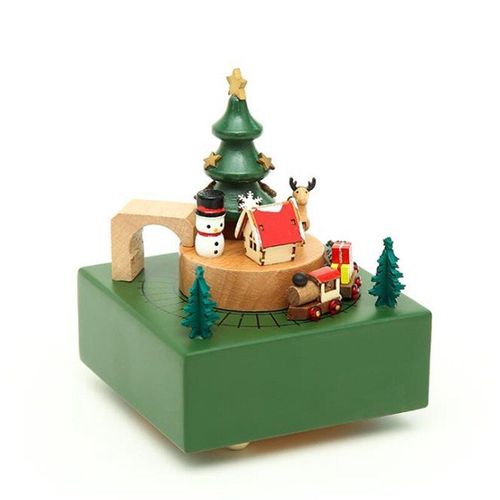 Boîte À Musique De Noël Carrousel En Bois, Cadeau D'anniversaire Pour Petite Fille, Ameublement De Maison, Décorations Rétro En Bois, Boîte À Musique