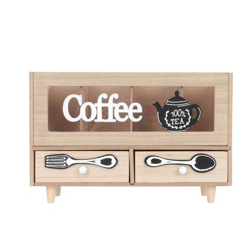 Boîte à café rétro Style nordique, boîte à café Double couche, rangement de bureau, vaisselle