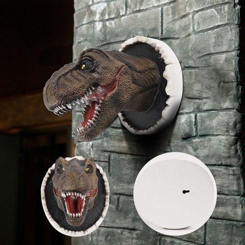 Sculpture De Tête De Tyrannosaure Et Buste De Dinosaure, En Latex, Suspension Murale En Mousse Pour Chambre D'enfants, Décoration Murale De La Maison