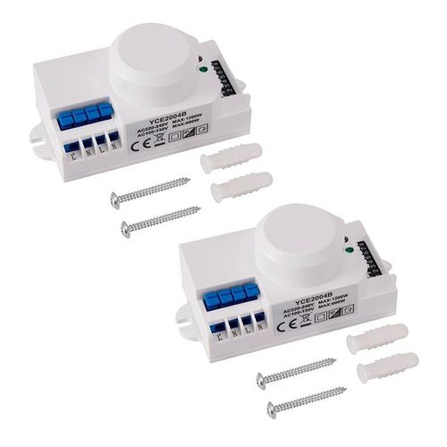 interrupteur de lumière à Induction, capteur de mouvement à micro-ondes, Vibration, 2x220V, 360 degrés