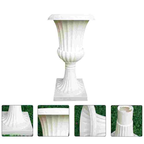 Pot De Fleurs D'extérieur En Plastique, Pot De Fleurs, Colonne Colonne, Pour Jardin, Mariage, Succulent, Romain, Blanc