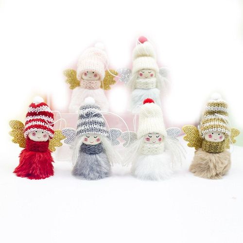 6pcs Christmas Angel Doll Cute Christmas Tree Decoration Pendant Hanging Ornaments Children Home Gift Decoration