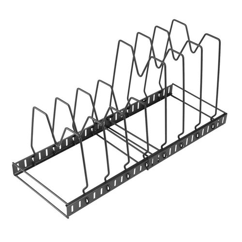 Organisateur Extensible De Pots Et Poêles, Avec 2 Séparateurs De Taille, Support De Couvercle De Casserole À 8 Compartiments Réglables Pour Armoire De Cuisine