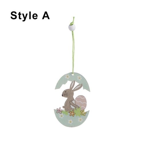 Lapin De Pâques Suspendu En Bois, 2 Pièces, Joyeux Pâques, ¿Ufs De Chich, Bricolage Artisanal, Cadeau Pour Enfants, Décoration De Maison, Fournitures De Fête