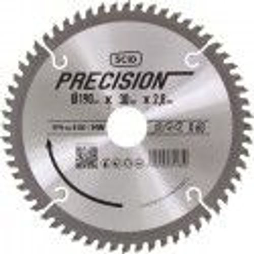 Lame scie circulaire au carbure ° 190 mm x 2.8mm 60 dents alésage 30mm SCID