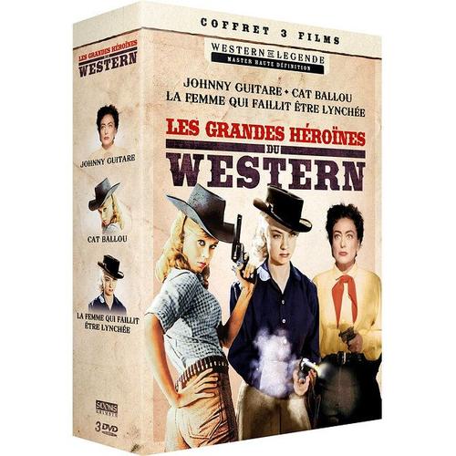 Coffret Les Grandes Héroïnes Du Western - Coffret 3 Films : Johnny Guitare + Cat Ballou + La Femme Qui Faillit Être Lynchée - Pack