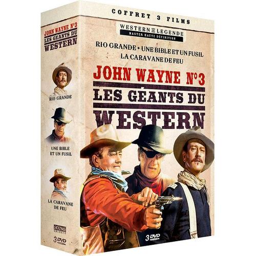 John Wayne N°3 - Les Génts Du Western : Rio Grande + Une Bible Et Un Fusil + La Caravane De Feu - Pack