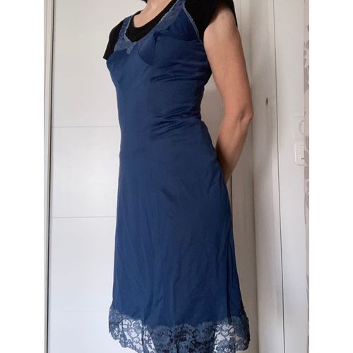 Nuisette Dentelle Bleu Nuit Neyret T42