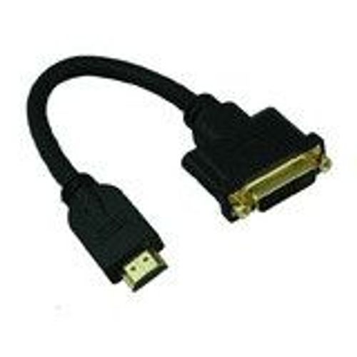 MicroConnect - Adaptateur vidéo - HDMI mâle pour DVI femelle - 15 cm