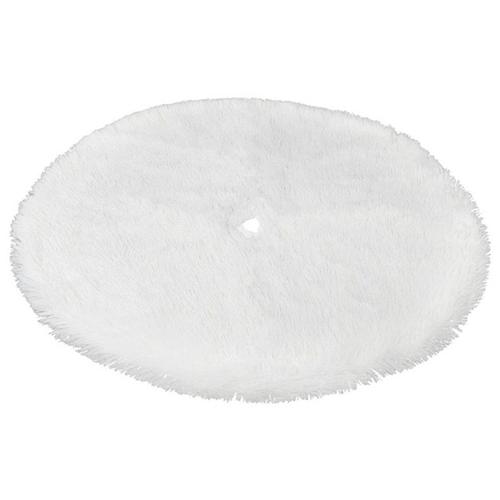 Jupe En Fausse Fourrure Blanche Pour Arbre De Noël, Tapis De Sol En Peluche, Ornements De Mariage, D'anniversaire, De Nouvel An, 1 Pièce