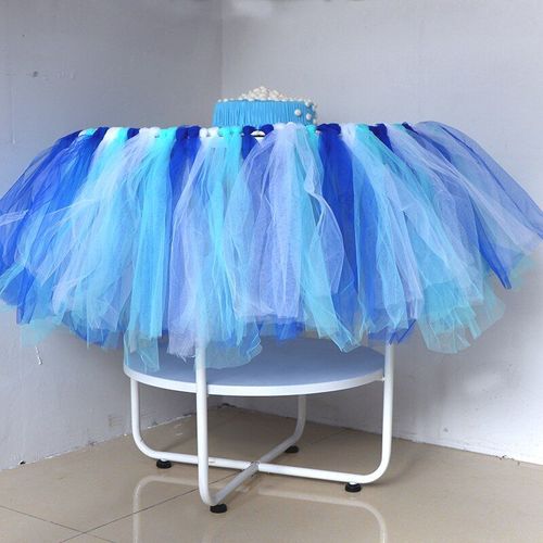 Décoration De Table À Manger Pour Fête Prénatale, Jupe De Table, Chaise Haute Tutu Pour Bébé, Décor De Fête De Premier Anniversaire