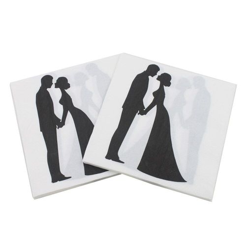 Serviettes De Table En Papier Pour Mariage, 5 Paquets, 100 Pièces, Mr & Mrs, Décor De Table De Douche Pour Mariée Et Marié
