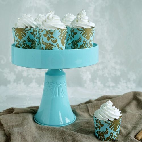 support à gâteaux bleu en métal, présentoir à gâteaux de mariage, décoration de la maison, outils de cuisson, fournitures de pâtisserie