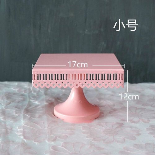 Supports à gâteaux carrés rose | Figurine pour thème princesse d'anniversaire, pour fête de mariage, plateau à Dessert, fournitures ménagères