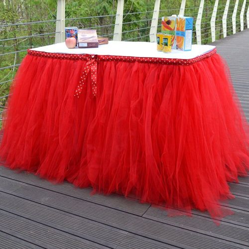 Jupe De Table Décoration Tutu | Jupe De Table, Table Du Pays Des Merveilles, Plinthes, Décoration De Réception-Cadeau Pour Mariage D'anniversaire, Réception-Cadeau Pour Bébé