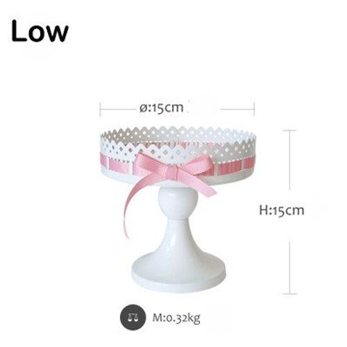 Support de Cupcake en ruban, Style frais, porte-bougie à pieds hauts de 15cm, décoration de Table pour Bar à bonbons, fournisseur de fête
