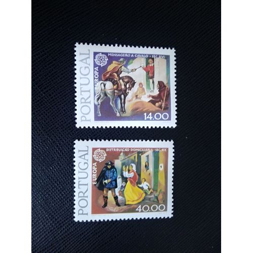 Timbre Portugal Yt 1421 - 1422 Série: Europa (C.E.P.T.) - Histoire De La Poste 1979 ( 020906 )