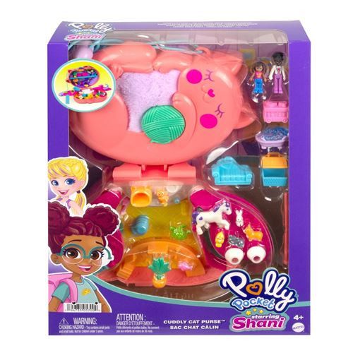 Polly Pocket Coffret Sac à Surprises Ananas avec mini-figurines Polly et  Lila, accessoires et autocollants