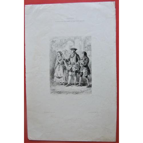 Gravure Ancienne " La Filleule Du Roi - Keepsake Du Messager Des Dames Et Des Demoiselles' - 25 M / 17,5 Cm