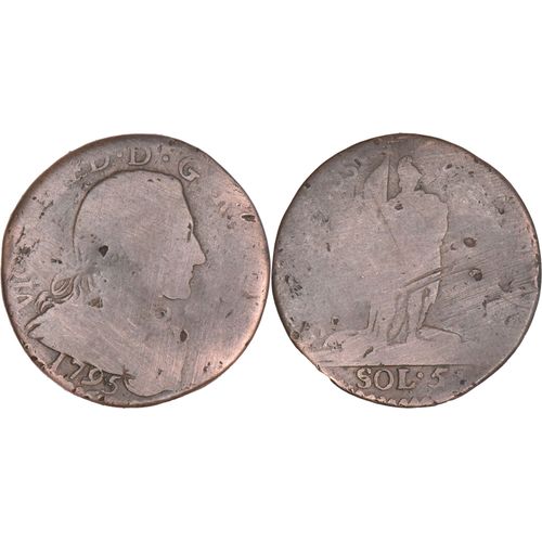 Italie - Duché De Savoie - 1795 - 5 Soldi - Victor-Amédée Iii - Km#91 - 06-038
