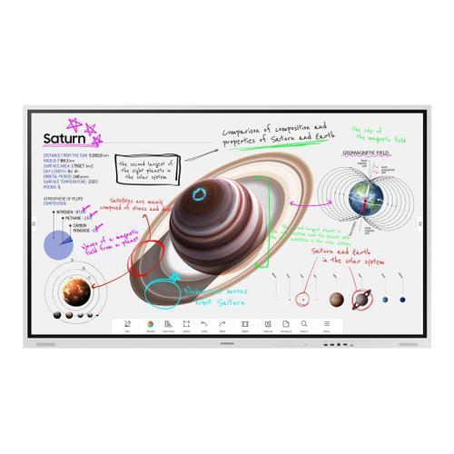 Samsung Flip Pro WM75B - Classe de diagonale 75" WMB Series écran LCD rétro-éclairé par LED - interactive - avec écran tactile (multi-touches) - Tizen OS 6.5 - 4K UHD (2160p) 3840 x 2160 - gris...