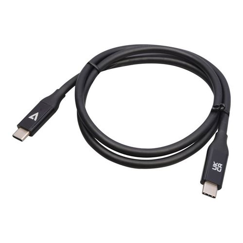 V7 - Câble USB - USB-C (M) pour USB-C (M) - USB4 - 5 A - 80 cm - support pour 4K60Hz (3840 x 2160) - noir