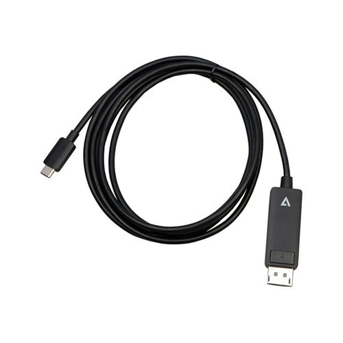 V7 - Câble adaptateur - 24 pin USB-C (M) pour DisplayPort (M) - Thunderbolt 3 / DisplayPort 1.4 - 2 m - support pour 8K30Hz - noir