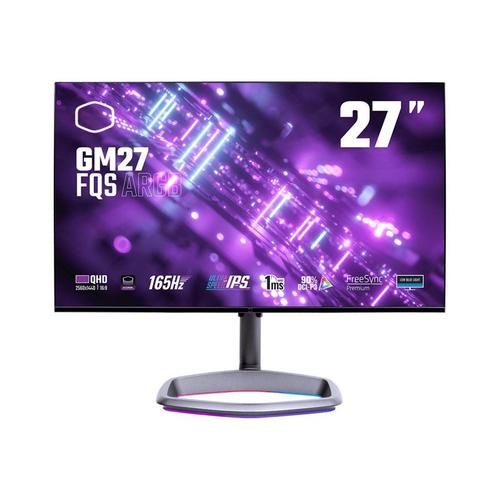 Cooler Master GM27-FQS ARGB - Écran LED - 27" - 2560 x 1440 QHD @ 165 Hz - AHVA - 300 cd/m² - 1000:1 - HDR10 - 1 ms - 2xHDMI, DisplayPort, USB-C