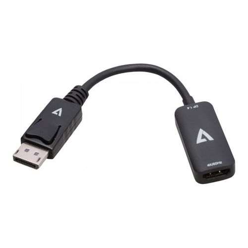 V7 - Adaptateur vidéo - DisplayPort mâle pour HDMI femelle - triple blindage - noir - support pour 4K60Hz