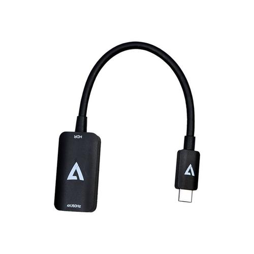 V7 - Adaptateur vidéo - 24 pin USB-C mâle pour HDMI femelle - triple blindage - noir - support pour 4K60Hz