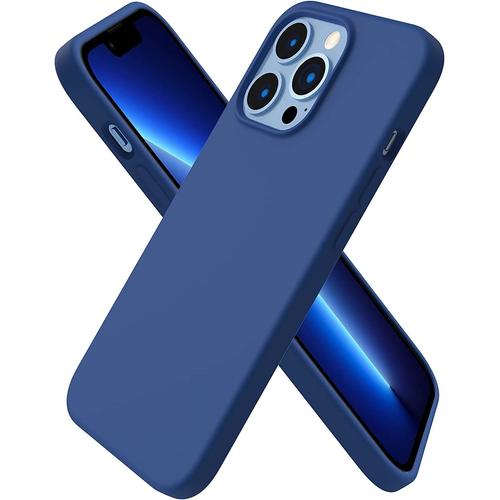 Coque Protection Pour Apple Iphone 14 Pro Max 5g 6,7 Pouces Silicone Souple Bleue Antichoc Xeptio