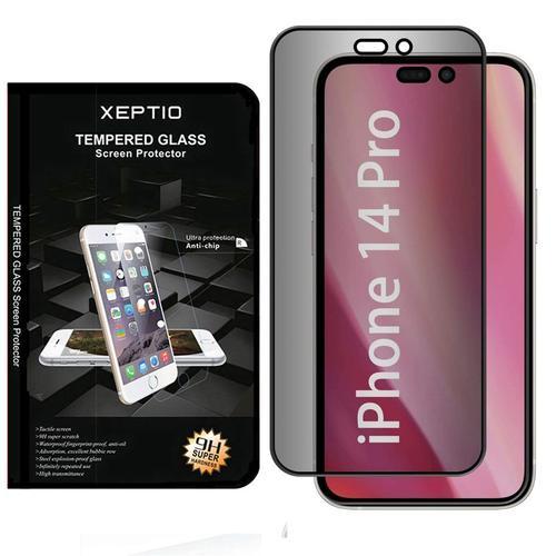 Protection D'écran Vitre Espion Pour Apple Iphone 14 6,1 Pouces En Verre Trempé - Tempered Glass Protecteur D'écran De Confidentialité - Xeptio