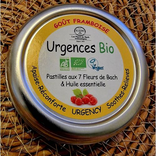 Fleurs De Bach Pastilles Urgence Goût Framboise 45g 