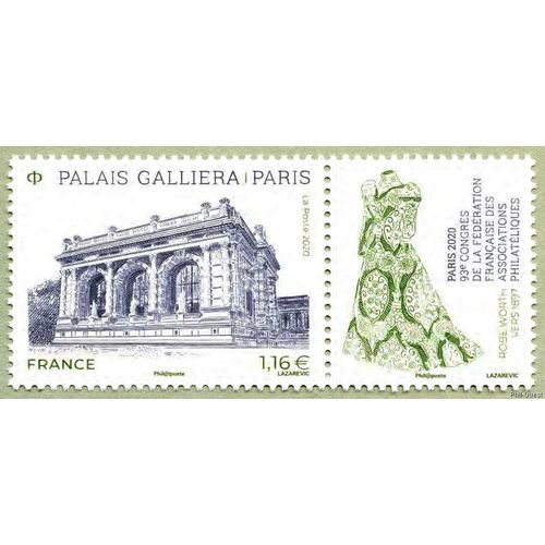 France 2020, Tres Beau Timbre Neuf** Luxe Yvert 5457, Palais Galliera - Paris, 93eme Congres Des Associations Philateliques.