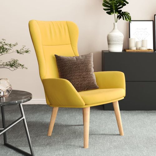 Vidaxl Chaise De Relaxation Jaune Moutarde Tissu