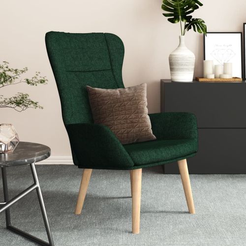 Vidaxl Chaise De Relaxation Vert Foncé Tissu